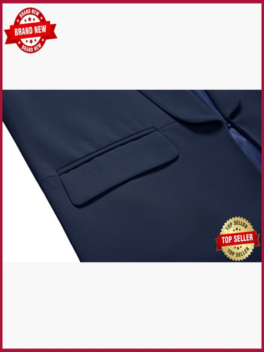 Open Front Blazer Long Sleeve Business Jacket Work Office Professional - Picture 6 of 6